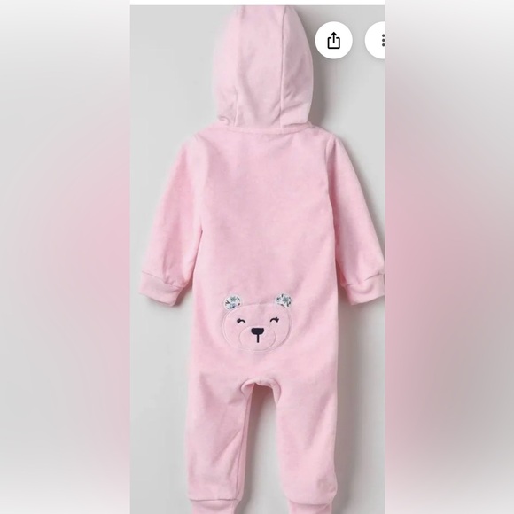 Carter's Fleece Hooded Jumpsuit - Picture 2 of 10